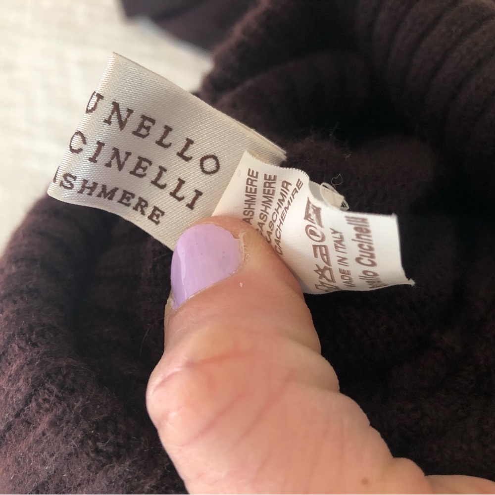 Brunello cucinelli cashmere turtleneck sweater shoulder pads EUC 1691 - Picture 5 of 14